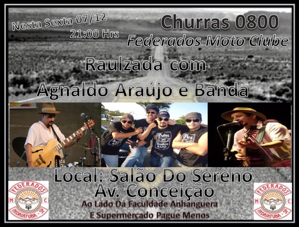 Raulzada com Agnaldo Araújo & Banda na próxima sexta-feira em Indaiatuba/SP